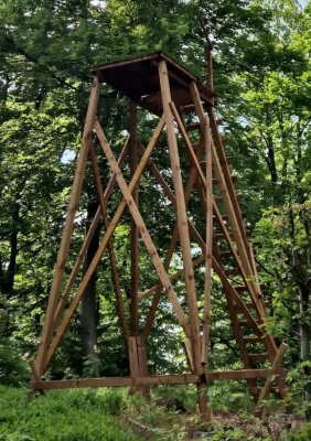Support de mirador H. 3m50 avec échelle (compatible avec la cabine mirador Ardennes JH43)