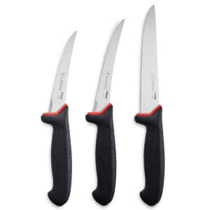 Ensemble de 3 Couteaux de boucher PRIME-GRIP Noirs 13 - 15 - 18 cm