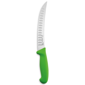 Couteau Pro de découpe à lame alvéolée 20 cm Vert