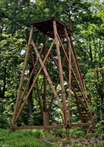 Support de mirador H. 3m50 avec échelle (compatible avec la cabine mirador Ardennes JH43)